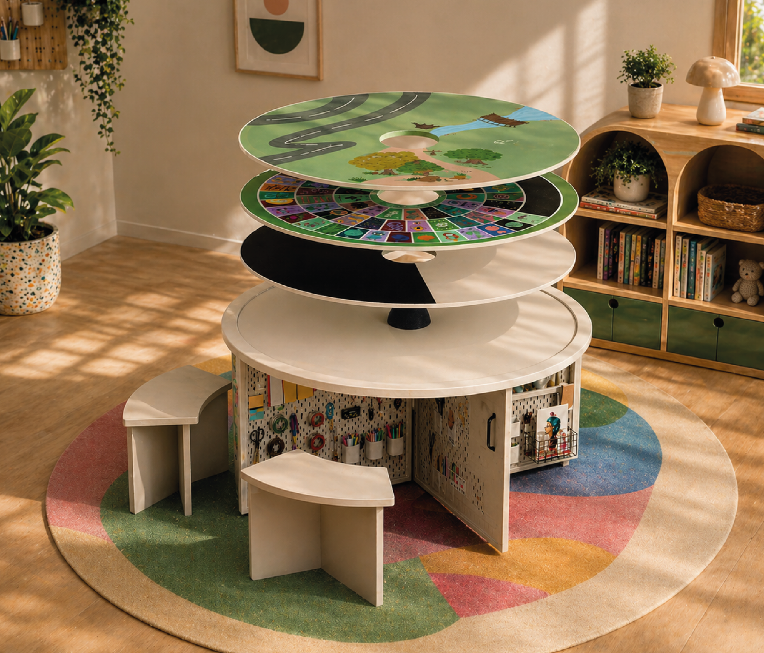 Mesa dinámica para niños